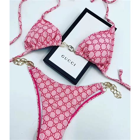 fake gucci bikinis|gucci swimsuit pink.